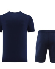 Adidas Short sleeved suit AD05 Blue Shorts Set