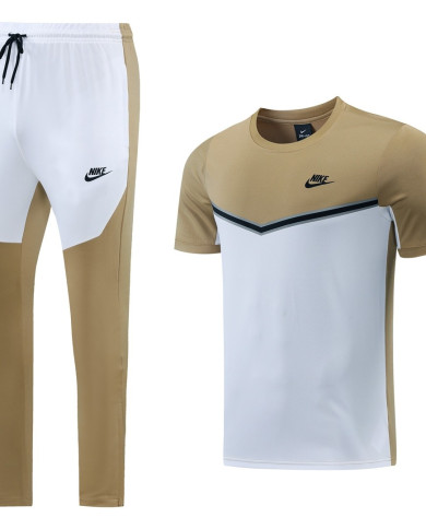Nike Short sleeved suit ND01 khaki pants set