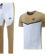 Nike Short sleeved suit ND01 khaki pants set