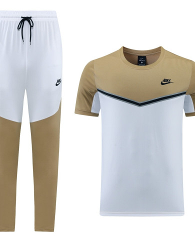 Nike Short sleeved suit ND01 khaki pants set