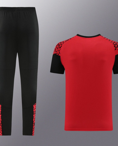PUMA Short sleeved suit PD02 Red Pants Set