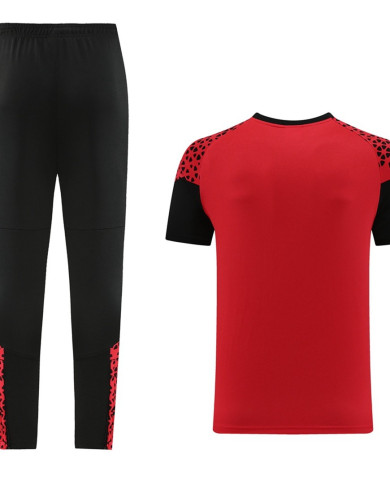 PUMA Short sleeved suit PD02 Red Pants Set