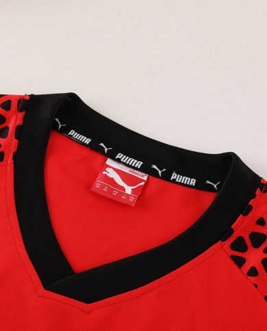 PUMA Short sleeved suit PD02 Red Pants Set