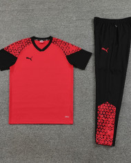 PUMA Short sleeved suit PD02 Red Pants Set