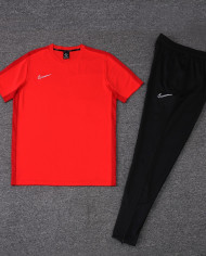 Nike Short sleeved suit ND02 Red Pants Set