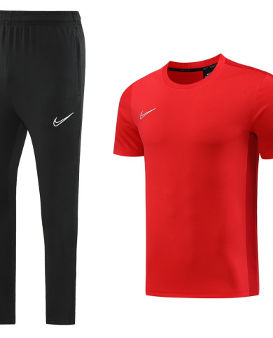Nike Short sleeved suit ND02 Red Pants Set