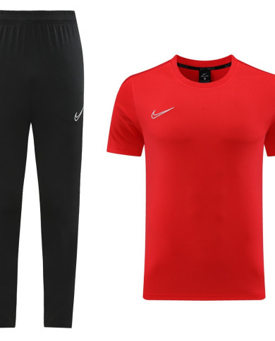 Nike Short sleeved suit ND02 Red Pants Set