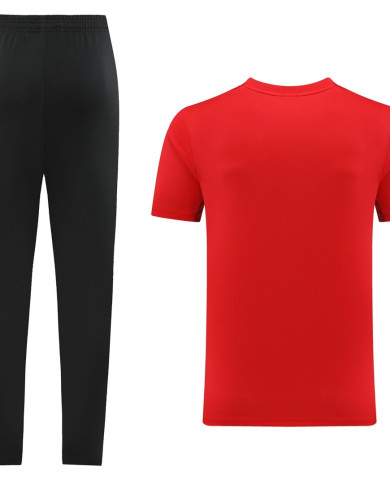 Nike Short sleeved suit ND02 Red Pants Set