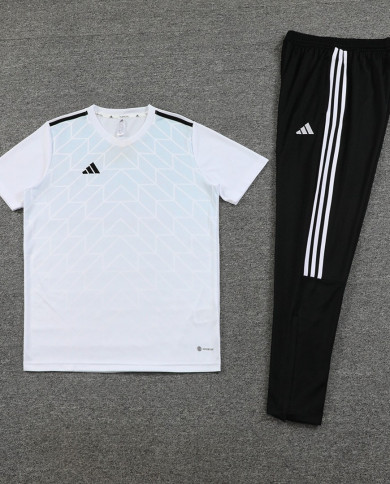 Adidas Short sleeved suit AD05 White Pants Set