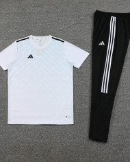 Adidas Short sleeved suit AD05 White Pants Set