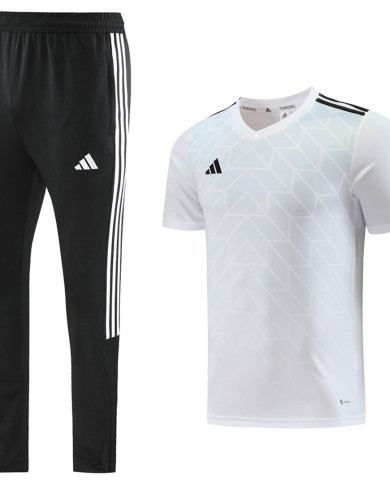 Adidas Short sleeved suit AD05 White Pants Set
