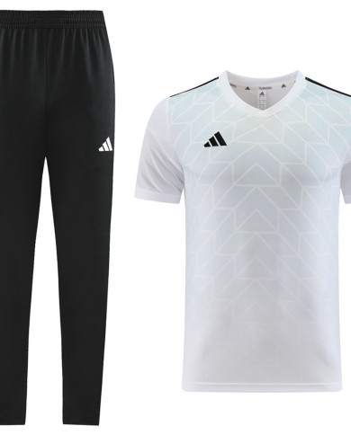 Adidas Short sleeved suit AD05 White Pants Set