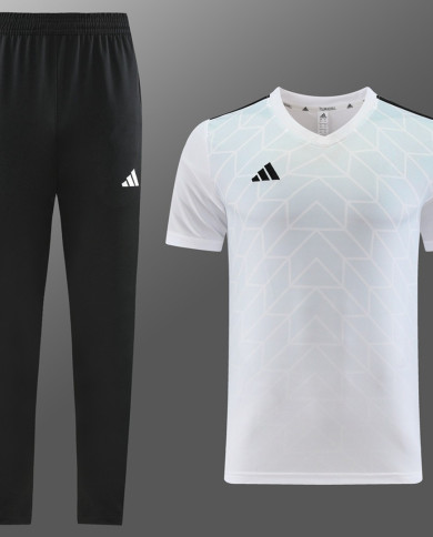 Adidas Short sleeved suit AD05 White Pants Set