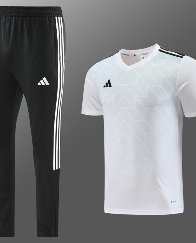 Adidas Short sleeved suit AD05 White Pants Set