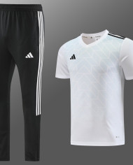 Adidas Short sleeved suit AD05 White Pants Set