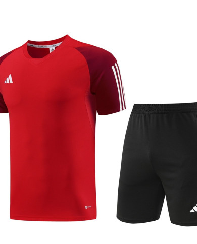 Adidas Short sleeved suit AD03 Red Shorts Set