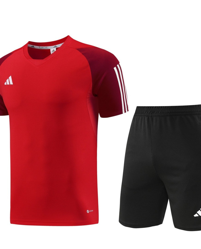 Adidas Short sleeved suit AD03 Red Shorts Set