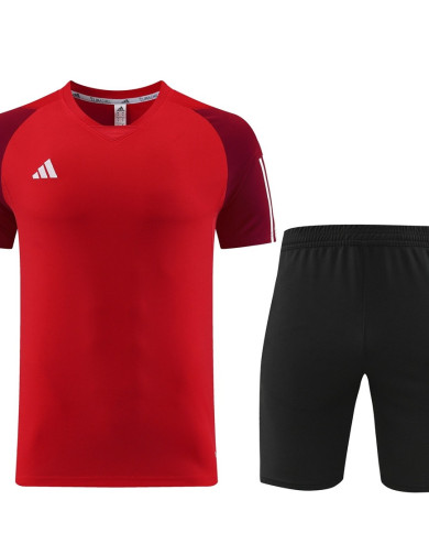 Adidas Short sleeved suit AD03 Red Shorts Set