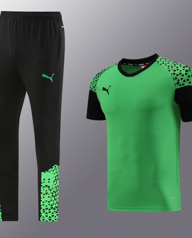 PUMA Short sleeved suit PD02 Green Pants Set