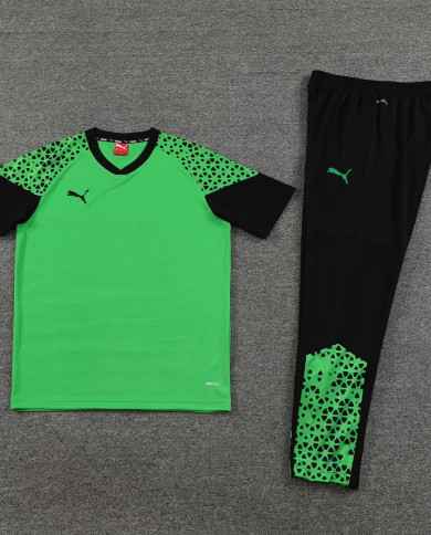 PUMA Short sleeved suit PD02 Green Pants Set