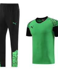 PUMA Short sleeved suit PD02 Green Pants Set