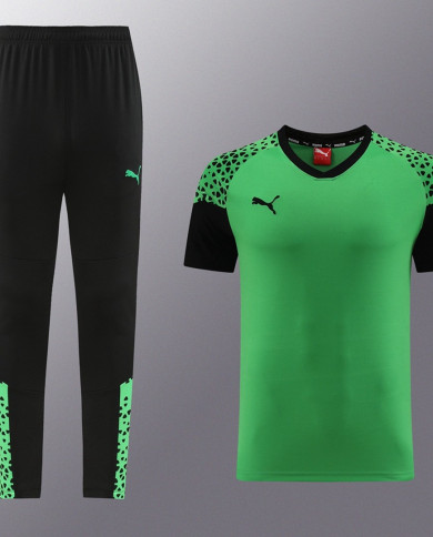 PUMA Short sleeved suit PD02 Green Pants Set