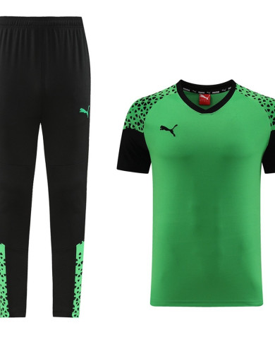 PUMA Short sleeved suit PD02 Green Pants Set