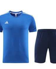 Adidas Short sleeved suit AD02 Colorful Blue Shorts Set