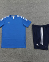Adidas Short sleeved suit AD02 Colorful Blue Shorts Set