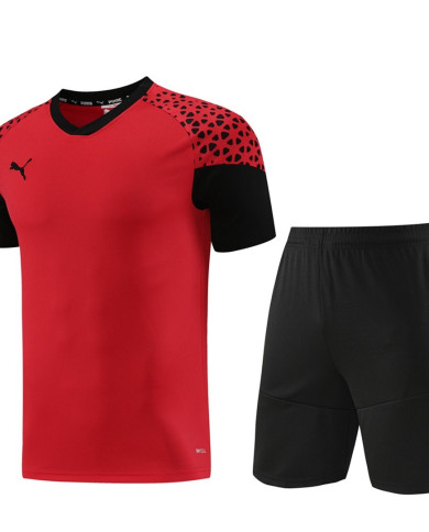 PUMA Short sleeved suit PD02 Red Shorts Set