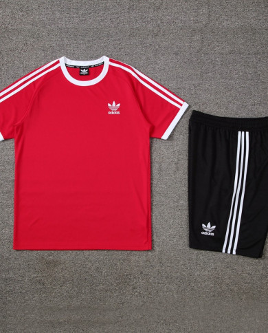 Adidas Short sleeved suit AD07 Red Shorts Set