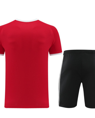 Adidas Short sleeved suit AD07 Red Shorts Set