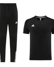 Adidas Short sleeved suit AD03 Black Pants Set
