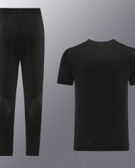 Adidas Short sleeved suit AD03 Black Pants Set