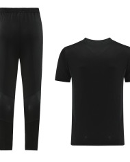 Adidas Short sleeved suit AD03 Black Pants Set
