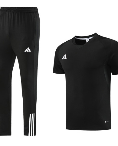 Adidas Short sleeved suit AD03 Black Pants Set