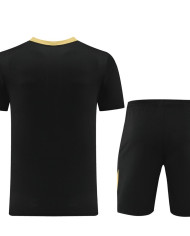 Nike Short sleeved suit ND05 Black Gold Shorts Set