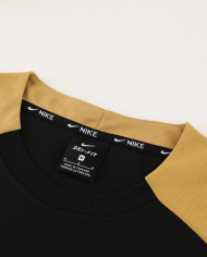 Nike Short sleeved suit ND05 Black Gold Shorts Set