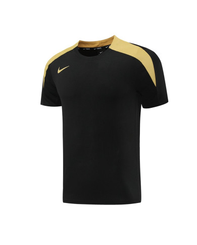 Nike Short sleeved suit ND05 Black Gold Shorts Set