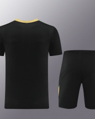 Nike Short sleeved suit ND05 Black Gold Shorts Set