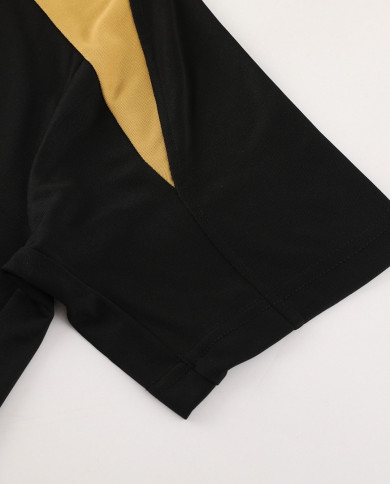 Nike Short sleeved suit ND05 Black Gold Shorts Set