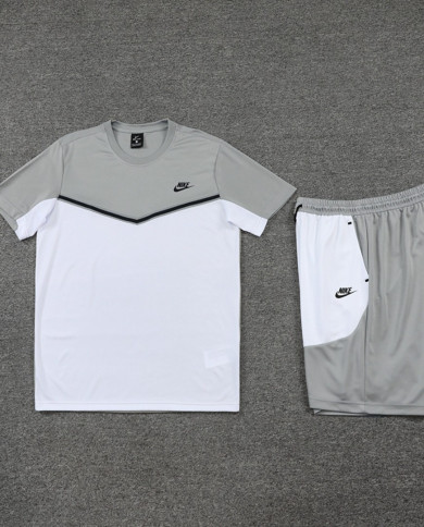 Nike Short sleeved suit ND01 Grey Shorts Set