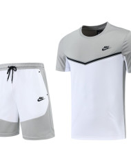 Nike Short sleeved suit ND01 Grey Shorts Set
