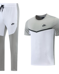 Nike Short sleeved suit ND01 Grey Pants Set