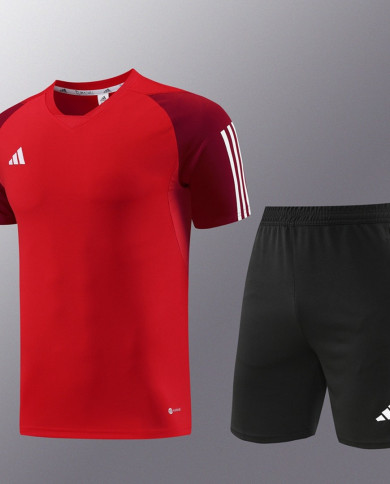 Adidas Short sleeved suit AD03 Red Shorts Set