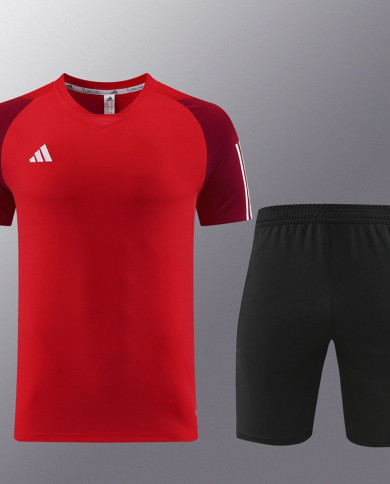 Adidas Short sleeved suit AD03 Red Shorts Set