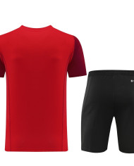 Adidas Short sleeved suit AD03 Red Shorts Set