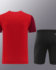 Adidas Short sleeved suit AD03 Red Shorts Set