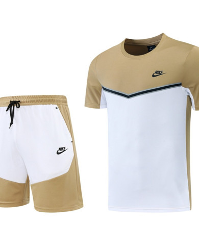 Nike Short sleeved suit ND01 khaki shorts set