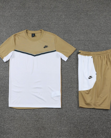Nike Short sleeved suit ND01 khaki shorts set
